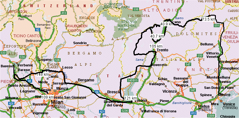 Trip Plan North Italy